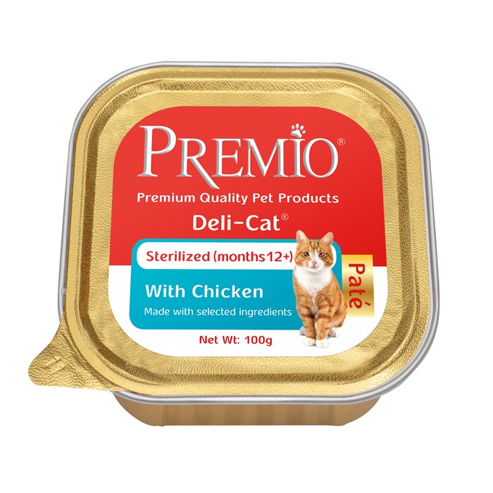 פרמיו מעדן פטה סטריליז עוף 100 גרם לחתול