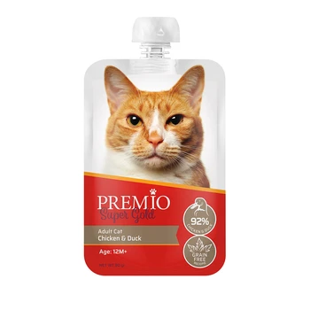 פרמיו מחית בשר עוף וברווז לחתול בוגר 90 גרם