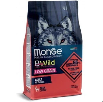מונג' בי ויילד מזון לכלבים בוגרים מכל הגזעים צבי מופחת דגנים 12 קילו