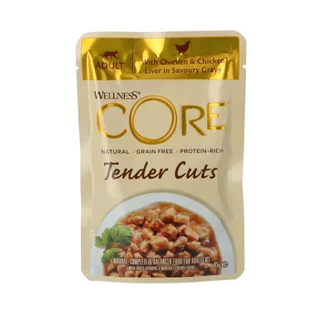 פאוץ' לחתול וולנס טנדר עוף וכבד עוף 85 גרם