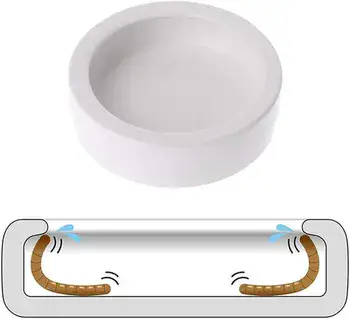 כלי מזון קרמיקה לזוחלים מונע בריחה